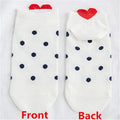 Kawaii Women 3D Ear socks Red Heart Pattern With Big Eyes Cute Campus Simple Basic Fresh Female Sokken Happy Socks Sweet Girls