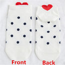 Kawaii Women 3D Ear socks Red Heart Pattern With Big Eyes Cute Campus Simple Basic Fresh Female Sokken Happy Socks Sweet Girls