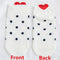 Kawaii Women 3D Ear socks Red Heart Pattern With Big Eyes Cute Campus Simple Basic Fresh Female Sokken Happy Socks Sweet Girls