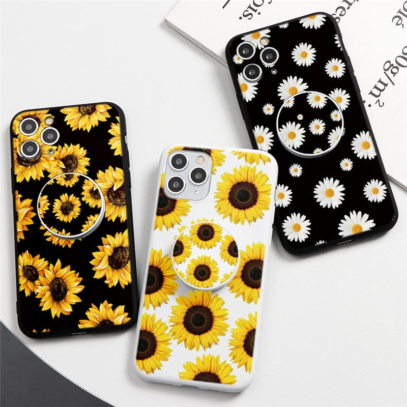 Floral Daisy Stand Case For iPhone XR 11 Pro XS Max X SE  7 8 6S 6 Plus