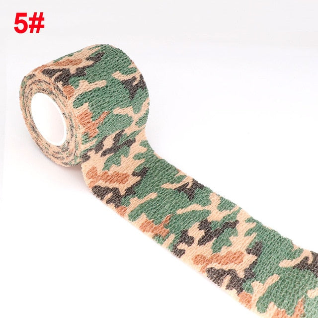 4.5m Hunt Disguise Elastoplast Camouflage Elastic Wrap Tape Self Adhesive Sports Protector Ankle Knee Finger Arm Bandage