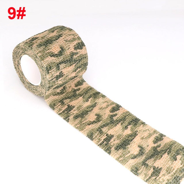 4.5m Hunt Disguise Elastoplast Camouflage Elastic Wrap Tape Self Adhesive Sports Protector Ankle Knee Finger Arm Bandage