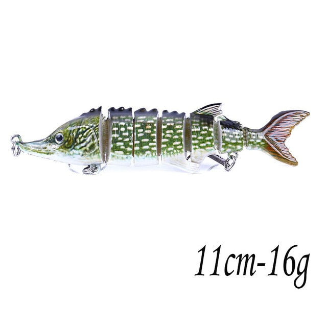 13.7cm 27g Sinking Wobblers 8 Segments Fishing Lures Multi Jointed Swimbait Hard Bait Fishing Tackle For Bass Isca Crankbait
