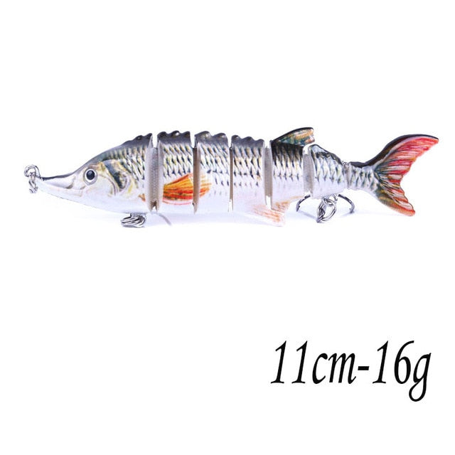 13.7cm 27g Sinking Wobblers 8 Segments Fishing Lures Multi Jointed Swimbait Hard Bait Fishing Tackle For Bass Isca Crankbait