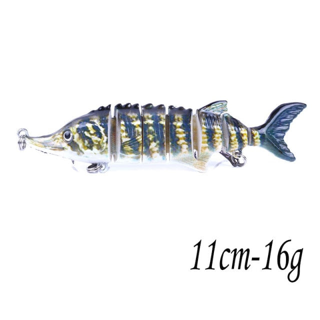 13.7cm 27g Sinking Wobblers 8 Segments Fishing Lures Multi Jointed Swimbait Hard Bait Fishing Tackle For Bass Isca Crankbait