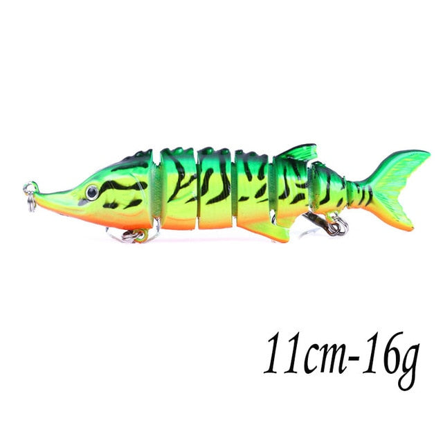 13.7cm 27g Sinking Wobblers 8 Segments Fishing Lures Multi Jointed Swimbait Hard Bait Fishing Tackle For Bass Isca Crankbait