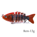 13.7cm 27g Sinking Wobblers 8 Segments Fishing Lures Multi Jointed Swimbait Hard Bait Fishing Tackle For Bass Isca Crankbait