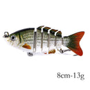 13.7cm 27g Sinking Wobblers 8 Segments Fishing Lures Multi Jointed Swimbait Hard Bait Fishing Tackle For Bass Isca Crankbait