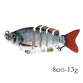13.7cm 27g Sinking Wobblers 8 Segments Fishing Lures Multi Jointed Swimbait Hard Bait Fishing Tackle For Bass Isca Crankbait