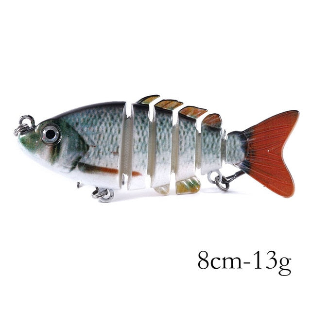 13.7cm 27g Sinking Wobblers 8 Segments Fishing Lures Multi Jointed Swimbait Hard Bait Fishing Tackle For Bass Isca Crankbait