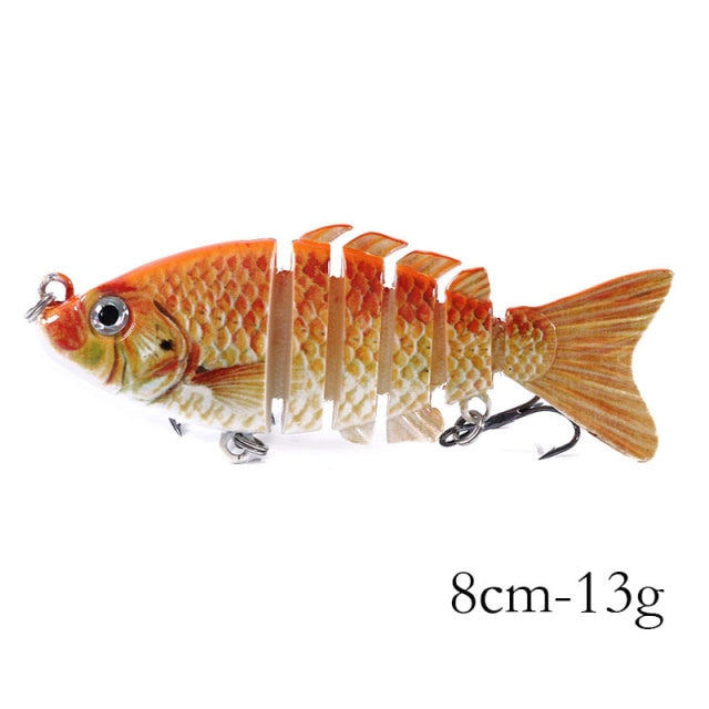 13.7cm 27g Sinking Wobblers 8 Segments Fishing Lures Multi Jointed Swimbait Hard Bait Fishing Tackle For Bass Isca Crankbait