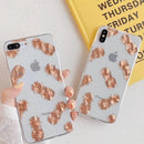 Glitter Gold Design Transparent Case For iPhone 8 7 Plus X XS Max XR 11 Pro Max