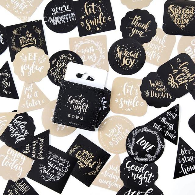 45pcs/box Make A Wish Mini Sticker Scrapbooking Diy Paper Label Diary Journal Stationery School Supplies