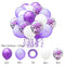 1 Set Metallic Confetti  Balloons With Ribbon