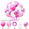 1 Set Metallic Confetti  Balloons With Ribbon