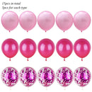 1 Set Metallic Confetti  Balloons With Ribbon