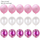 1 Set Metallic Confetti  Balloons With Ribbon