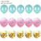 1 Set Metallic Confetti  Balloons With Ribbon