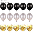 1 Set Metallic Confetti  Balloons With Ribbon