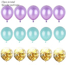 1 Set Metallic Confetti  Balloons With Ribbon