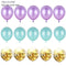 1 Set Metallic Confetti  Balloons With Ribbon