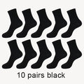 MWZHH 10 Pairs Men Cotton Socks Men Brand New Business Leisure Dress Socks Male 100 Cotton Socks Long Warm Socks Black For gifts
