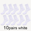 MWZHH 10 Pairs Men Cotton Socks Men Brand New Business Leisure Dress Socks Male 100 Cotton Socks Long Warm Socks Black For gifts