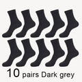 MWZHH 10 Pairs Men Cotton Socks Men Brand New Business Leisure Dress Socks Male 100 Cotton Socks Long Warm Socks Black For gifts