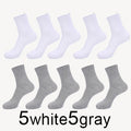MWZHH 10 Pairs Men Cotton Socks Men Brand New Business Leisure Dress Socks Male 100 Cotton Socks Long Warm Socks Black For gifts