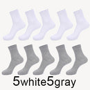 MWZHH 10 Pairs Men Cotton Socks Men Brand New Business Leisure Dress Socks Male 100 Cotton Socks Long Warm Socks Black For gifts