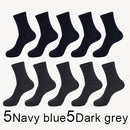 MWZHH 10 Pairs Men Cotton Socks Men Brand New Business Leisure Dress Socks Male 100 Cotton Socks Long Warm Socks Black For gifts
