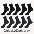 MWZHH 10 Pairs Men Cotton Socks Men Brand New Business Leisure Dress Socks Male 100 Cotton Socks Long Warm Socks Black For gifts