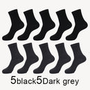 MWZHH 10 Pairs Men Cotton Socks Men Brand New Business Leisure Dress Socks Male 100 Cotton Socks Long Warm Socks Black For gifts