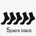 MWZHH 10 Pairs Men Cotton Socks Men Brand New Business Leisure Dress Socks Male 100 Cotton Socks Long Warm Socks Black For gifts