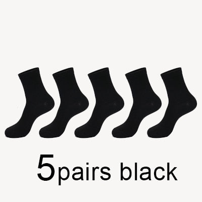 MWZHH 10 Pairs Men Cotton Socks Men Brand New Business Leisure Dress Socks Male 100 Cotton Socks Long Warm Socks Black For gifts