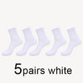 MWZHH 10 Pairs Men Cotton Socks Men Brand New Business Leisure Dress Socks Male 100 Cotton Socks Long Warm Socks Black For gifts