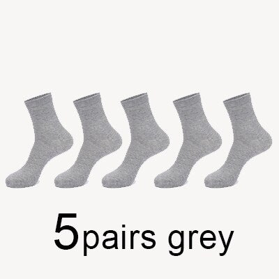 MWZHH 10 Pairs Men Cotton Socks Men Brand New Business Leisure Dress Socks Male 100 Cotton Socks Long Warm Socks Black For gifts