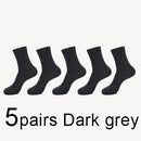 MWZHH 10 Pairs Men Cotton Socks Men Brand New Business Leisure Dress Socks Male 100 Cotton Socks Long Warm Socks Black For gifts