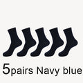 MWZHH 10 Pairs Men Cotton Socks Men Brand New Business Leisure Dress Socks Male 100 Cotton Socks Long Warm Socks Black For gifts