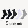 MWZHH 10 Pairs Men Cotton Socks Men Brand New Business Leisure Dress Socks Male 100 Cotton Socks Long Warm Socks Black For gifts