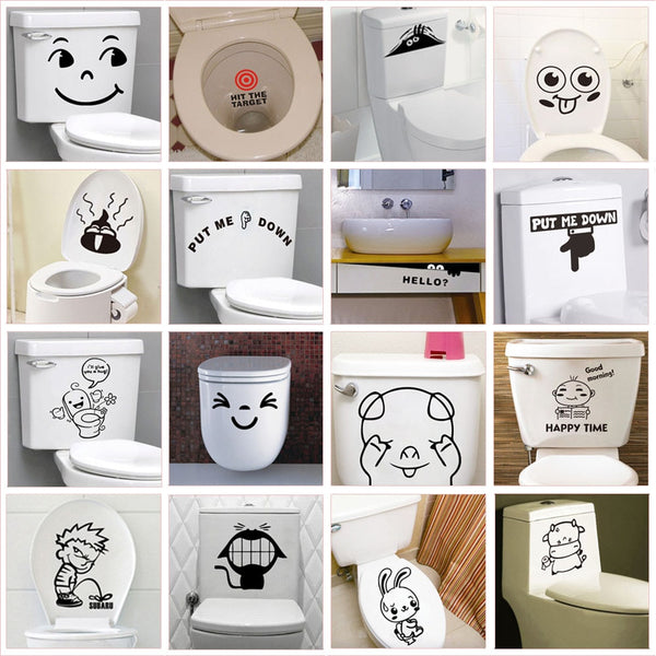 Funny Quotes Pattern Waterproof Toilet Stickers