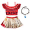 2020 Girls Moana Cosplay Costume for Kids Vaiana Princess Dress Clothes for Halloween Costumes for girls baby Girl party dresses