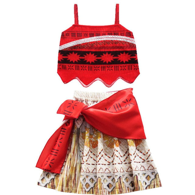 2020 Girls Moana Cosplay Costume for Kids Vaiana Princess Dress Clothes for Halloween Costumes for girls baby Girl party dresses