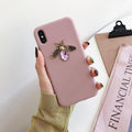 Luxury Diamond Bee Glitter Soft Case for iphone 7 8 6S plus X XR XS 11 Pro Max  And Samsung S8 S9 S10 Note 10 9