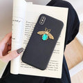 Luxury Diamond Bee Glitter Soft Case for iphone 7 8 6S plus X XR XS 11 Pro Max  And Samsung S8 S9 S10 Note 10 9