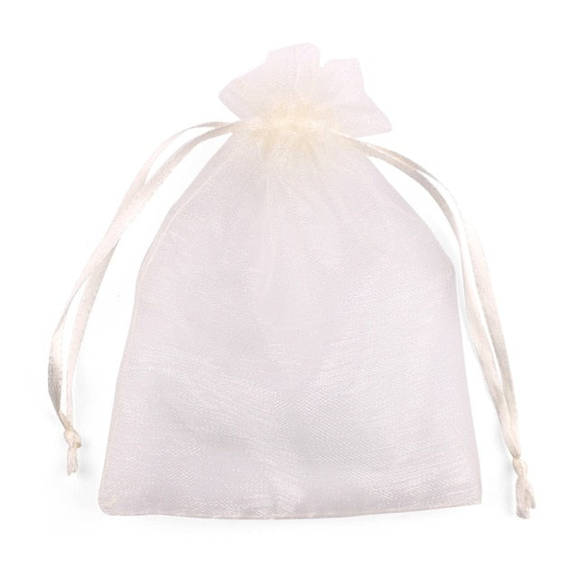 50Pcs/lot 7x9 9x12 10x15 13x18CM Organza Bags Jewelry Bag Wedding Party Decoration Drawable Bags Gift Pouches Jewelry Packaging