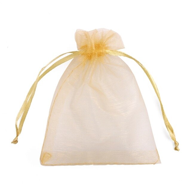 50Pcs/lot 7x9 9x12 10x15 13x18CM Organza Bags Jewelry Bag Wedding Party Decoration Drawable Bags Gift Pouches Jewelry Packaging