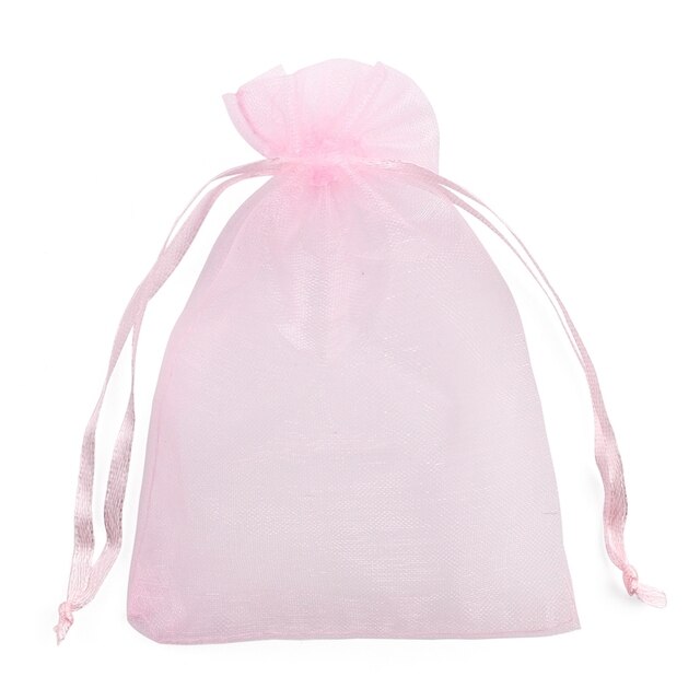 50Pcs/lot 7x9 9x12 10x15 13x18CM Organza Bags Jewelry Bag Wedding Party Decoration Drawable Bags Gift Pouches Jewelry Packaging