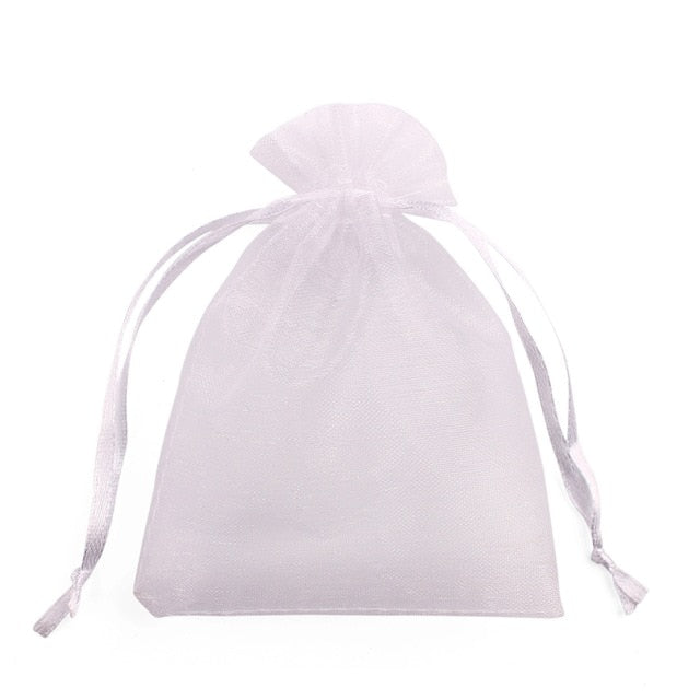 50Pcs/lot 7x9 9x12 10x15 13x18CM Organza Bags Jewelry Bag Wedding Party Decoration Drawable Bags Gift Pouches Jewelry Packaging
