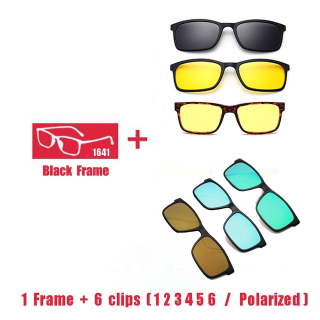 Eyeglasses Brand designer Polarized Magnet Clip glasses frame men women Myopia Prescription Glasses Optical sunglasses Eyewear
